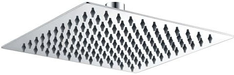 IMEX - Rociador Ducha Efecto Lluvia 40x40cm Cromado | Rociador Cuadrado Extraplano y Antical para Columna de Ducha | Fabricado de Acero Inoxidable S.304 | Recambio Original IMEX