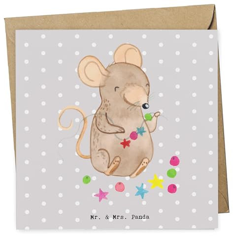 Mr. & Mrs. Panda doppelkarte Maus Schmuck selber machen - Geschenk, Glückwunschkarte, DIY, anlasskarte, Grußkarte, Basteln, faltkarte, Klappkarte