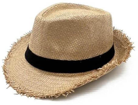 FULUJIDI Fedora Trilby Filzhut Hut Herren Stroh Sun Hat Damen Sommer Panama Beach Caps Khaki