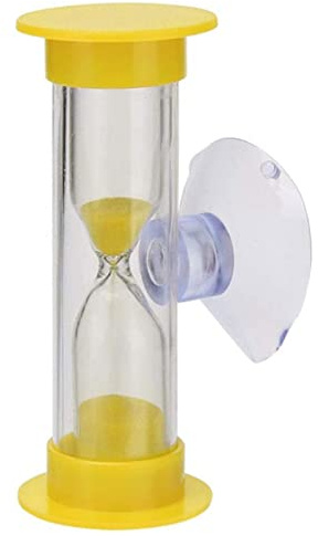 2-Minuten-Sanduhr-Timer mit Saugnapf, für Dusche, Zahnputzen, Kinder-Timer, Spielzeugdekoration