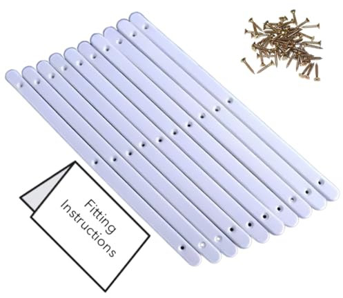 Prime Products UK - 10 (5 paia) di guide per cassetti in plastica bianca con viti e istruzioni per mobili. Guide di ricambio in plastica per cassetti, guide per cassetti e armadi per camera da letto