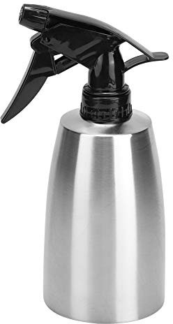 Tixiyu Botella pulverizadora para plantas, 400 ml, de acero inoxidable, con prensa manual, para plantas, multifuncional, con bomba de presión, regadera de flores