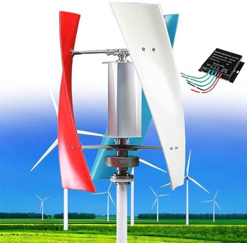 14000W vindkraftsgeneratorsats med MPPT-styrenhet, 12V/24V/48V/110V/220V vindkraftverk vertikal vindgeneratorsats Elproducentutrustning Hemmakraft Energisats,Color-220V