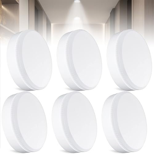 GBKDQQ Lampadina a LED bianca calda, 3000 K, 6 lampadine a LED GX53, 7 W, 700 lm, sostituisce lampadina alogena, lampadina per illuminazione dell'armadio