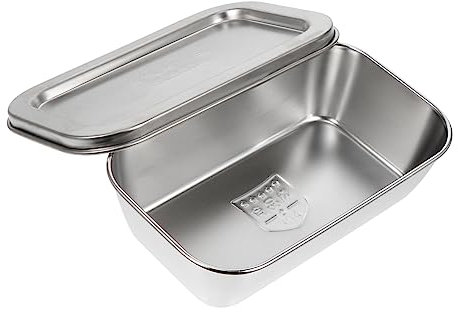 PRETYZOOM Mantequillero de Acero Inoxidable 304 con Tapa Segura para Almacenar Alimentos Frescos en Cocina y Frigorífico, Recipiente Resistente y Apto para Uso Diario