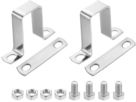 QUARKZMAN 2pz Morsetto a Sella a U, 30x60mm Fascette Stringitubo in Acciaio Inossidabile 304 Morsetti per Tubi per Porta Battente Chiusa Supporto Barra per Fissare Condutture Cavi