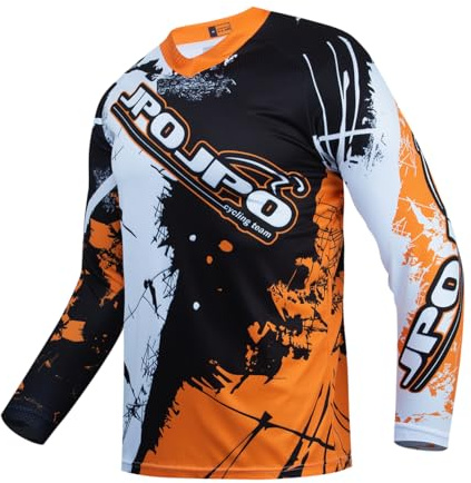 PSPORT Dirt Bike Trikot für Jugendliche, Kinder Mountainbike Shirt Langarm Kinder Downhill Trikots für Motorrad Motocross BMX Moto MX Offroad Racing