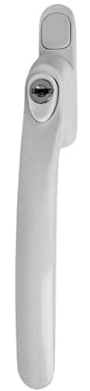 Inline Espagnolette Window Handles – 4 Pack, Universal Fit for uPVC, Timber, and Aluminium Windows, Available in White, Chrome, Black, Nickel, Gold, Satin Chrome – Durable, Secure (White)