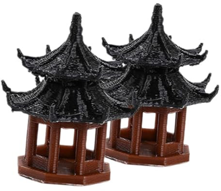 Cabilock 2 Pezzi Mini Padiglione Pz per Decorazioni da Giardino e da per Micro e Bonsai Design Classico e Realistico per e Cortili