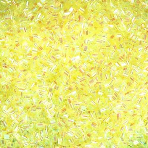 PATIKIL Cuentas Tubo Paja 70 g Cuentas Plástico Blandas 3D Para Relleno Vasos Lodo Cristal Kit Arcilla Para Manualidades Suministros Para Hacer A Mano Amarillo Fantasía