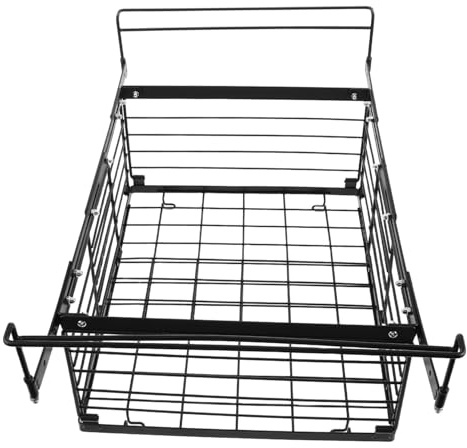 SHINEOFI Metal Mesh Refrigerator Shelves for Freezer Storage Stackable Organizers Handles Adjustable Wire Basket for Fridge Shelves for Chest Freezer Organization