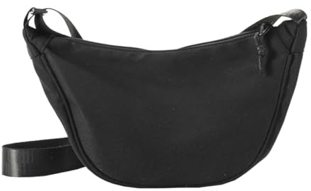 KEQAR Borsa a Tracolla Donna Nylon Mezzaluna Crossbody Bag Hobo con Tasca Portamonete e Tracolla Regolabile (Nero)