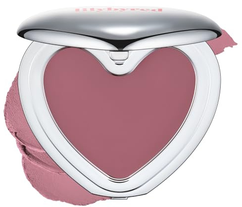 lilybyred Luv Beam Cheek Mousse | Heart-Shaped Korean Cream Blush, Airy Soft-Matte Texture, Soft-Focus & Pore-Blurring Finish, Seamless Buildable, Natural Flush, 0.13 oz. (04 Taro Mousse)