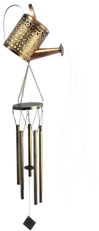 Arrosoir Solaire - Décorations Rétro en Fer avec Carillon - Ornements de Jardin Solaires pour Extérieur - pour Jardin Terrasse Allée Pelouse Noël Maison