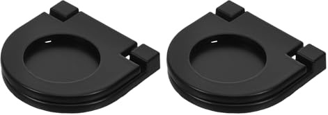 Veemoon Tiradores Empotrados para Muebles 2 Piezas, Manijas Ocultas de Aleación 208 Acabado Negro Cepillado, Tirador de Cajón Invisible para Cocina, Baño y Dormitorio, Diseño