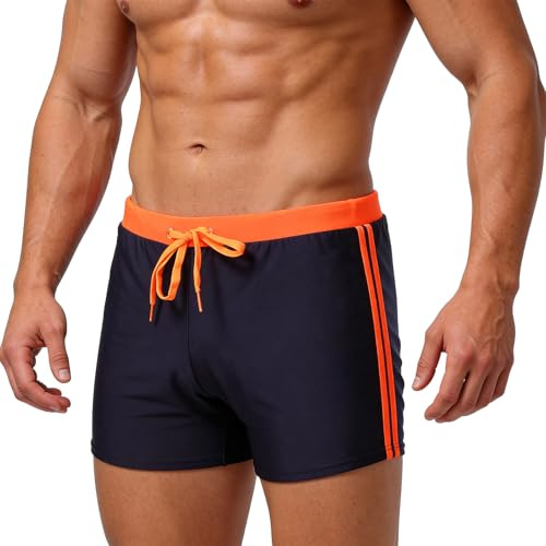 BBXWANG Swimming Shorts Men Quick Dry Mens Swimming Trunks Stretchy Beach Board Short Boxer Swimwear with Drawstring