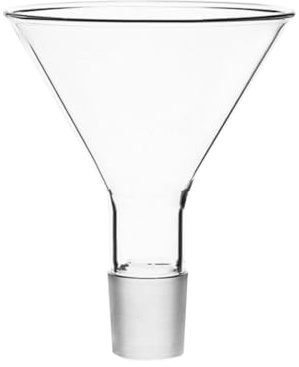 LIFKICH 1pieza Funnel de Vidrio para Laboratorio Embudo Analítico para Química con Boquilla Rosca Embudo para Transferencia de Líquidos y Polvos Reutilizable y Resistente al Calor