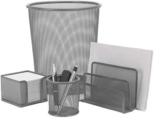 Eliware 4 teiliges Büroset | Silber