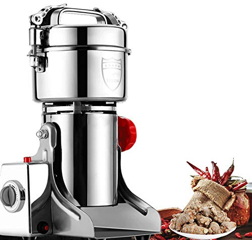 DFGENLY Grain Grinder Mill Electric, Multifunction Cereal Grinder Mill Machine, Home Spice Herb Grinder Pulverizer, Commercial 304 Stainless Steel Coffee Grinding Machine, Easy to Clean