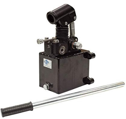 Hyd Doppelwirkende Handpumpe, Montage 28 CC, mit D/A Umstellung und Druckentlastungsventil, 5 Liter Tank, 5 Liter Tank