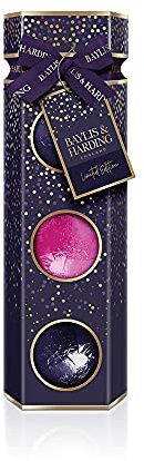 Baylis & Harding Mulberry Fizz Luxus-Badebomben-Fizzer-Trio-Geschenkset – veganfreundlich