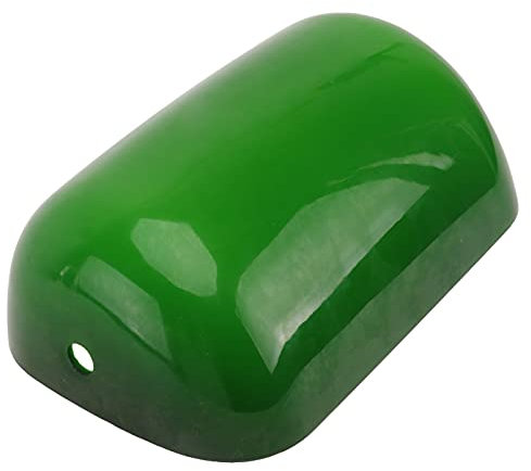 OSALADI Pantalla de Cristal Verde Retro Pantalla de Cristal Verde Bankers Lámpara de Escritorio Lámpara de Cubierta de La de Mesa Que Se Ajusta a La a Antigua