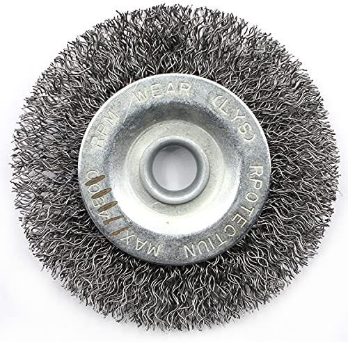 Drahtbürste Bürste Reinigungsscheibe Stahl 76 x 10 mm passend für Bosch GWS 10,8 12V 76 Zubehör Metall Edelstahl Holz