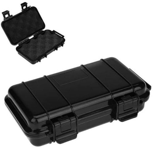 Fyearfly Stoßfeste Aufbewahrungsbox – Wasserdichter Outdoor Koffer | Survival Koffer aus ABS, staubdicht & stoßfest, mit Schaumstoffpolsterung, 190x120x52mm, für Camping, Angeln & Elektronik