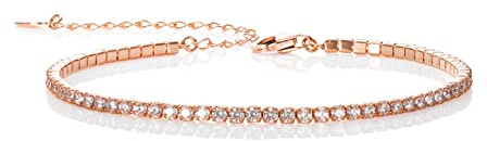namana 925 Sterling Silber Tennis Armbänder für Frauen und Mädchen, zierliches Tennisarmband mit Zirkonia Steinen, Sterling Silber Schmuck-Geschenke für Damen