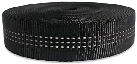NewDoar 1 Zoll Kletterband, Klettergurtband UIAA & CE-zertifiziertes Nylon-Schlauchgurtband, Robustes DIY-Gurtband für Rettung, Felsarbeiten, Sicherungspunkte & Outdoor-Anwendungen pro Yard