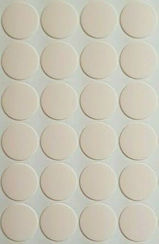 PVC Self Adhesive Stickers for Screw hole Covers Caps. Nail and Cam Covers (15mm, Mangolia, 2)