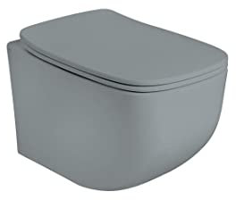 Kiamami Valentina - Water ad installazione sospesa rimless in ceramica grigio opaco