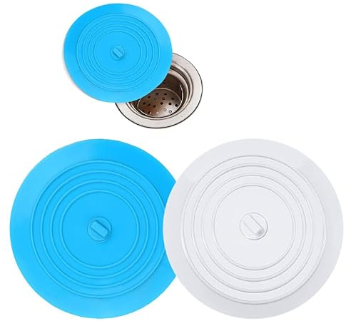 Universal Stöpsel für Spülbecken 2 Stück Waschbecken Silikon Badewannenstopfen silikon stöpsel waschbecken - Passend für Alle Abflussrohre, für Dusche, Badewanne, Küche Spüle（15cm）