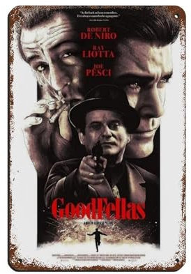 OffsuM Goodfellas Filmposter Retro Poster Metall Blechschild Chic Art Retro Eisen Malerei Bar Menschen Höhle Cafe Familie Garage Poster Wanddekoration 20 x 30 cm