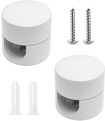 GIONAR 1 paio di perni da parete e soffitto in alluminio, clip di fissaggio per cavi con viti, organizer per cavi da soffitto e supporto per cavi di alimentazione, ideali per lampade fisse e lampade a