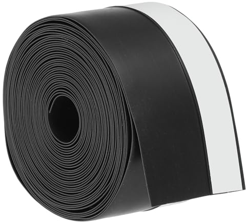 PATIKIL Joint d'Étanchéité de Porte de 16,4 Pieds, Bande Adhésive en Silicone de 45 mm/1-3/4 de Largeur pour l'Étanchéité de Bas de Porte, pour les Interstices de Douche en Verre, Noire