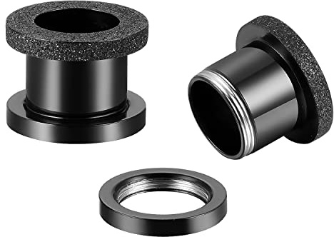Huacan Tunnel Set 6mm 8mm 10mm 12mm 14mm 16mm Ohr Tunnels Plug Edelstahl Schwarz Silber Rose mit Matte Texturoberfläche Double Flared Klassisch Expander für Damen Herren 2 Stück