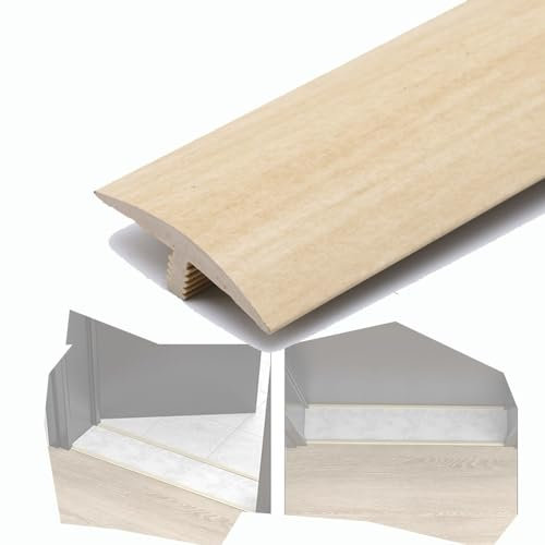 ZYXQQJ Türleisten Übergangsprofil T-Profil Bodenleiste Vinyl Übergangsschiene Für Holz Laminat Vinylfliesen Selbstklebend Schneidbar(Maple)