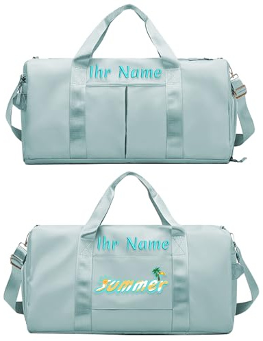 Personalisiertes Besticktes Sporttasche Duffel - Individuelle Sport- & Reisetasche mit Wasserdichtem Schuhefach, Verstellbarer Trageriemen - Geschenk für Reise- und Sportbegeisterte