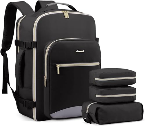 LOVEVOOK Zaino da Viaggio Aereo Bagaglio a Mano, Impermeabile 45x36x20 Zaini Trolley Bagaglio Donna 30L Cabin Max per Ryanair Easyjet, Zaino Porta PC 15,6 Pollici Valigia Borsa a Zainetto
