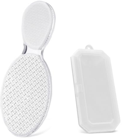 Lot de 1 lime à pied en verre double face pour les peaux dures, pour enlever les callosités rapidement et facilement, outil professionnel de pédicure pour talons doux et lisses