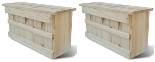 Hausgarten, Spatzenhäuser, 2 Stück, Holz, 44 x 15,5 x 21,5 cm