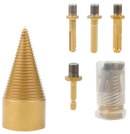 32/42/45/50mm Firewood Chop Wood Drill Bit Splitting Cone Log Splitter Firewood Chopper Wood Drill Tools Cone Woodworking Split Kit 42mm organizer ornament ornament 32mm mounted Sets New 1/4 S