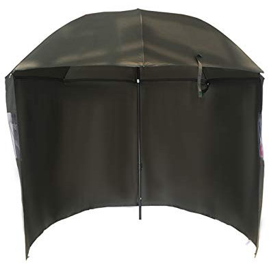 Angelschirm mit abnehmbarem Reißverschluss, 2 Personen, Pop-Up-Angelzelt, ideal für Karpfenangeln, Strand, Terrasse, Garten, 2,2 m