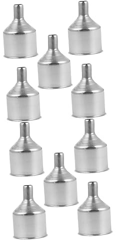 Cabilock 10pcs Reusable Stainless Steel Funnel for Kitchen Cooking Tools Creative Liquid Oil Wine Dispensing Funnel Filter for Oil and Wine Pouring