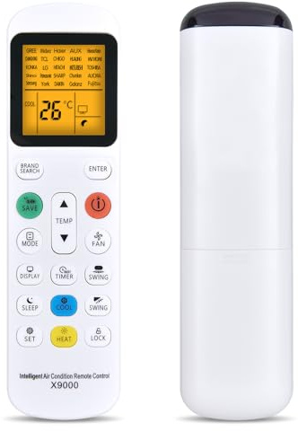 TCNOUMT Universal-Klimaanlagen-Fernbedienung X9000, Kompatibel mit Mehreren Klimaanlagen