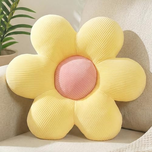 Gänseblümchen-Kissen,38 cm niedliche Dekokissen für die Zimmerdekoration | Bodenkissen,weicher Stretchstoff, ästhetische, preppy-inspirierte Dekoration für Studentenwohnheime