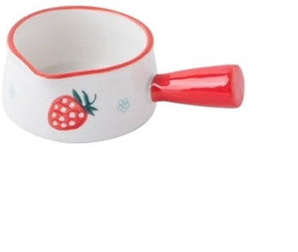 Gravy Boat Mini Ceramic Gravy Boat, 1.7oz/50ml Ceramic Gravy Boat Milk Cow Sauce Jug with Smooth Handle Perfect for Salad Dressing, Broth, Cream, Milk Gravy Boat Fat Separator(Red)