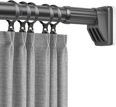 Spannstange aus Edelstahl, 40,6 cm, ausziehbar, Teleskopstange für Badezimmer, Küchenschrank, ohne Bohren, verstellbare federbelastete Stange für Duschvorhang, Fensterbehandlung.