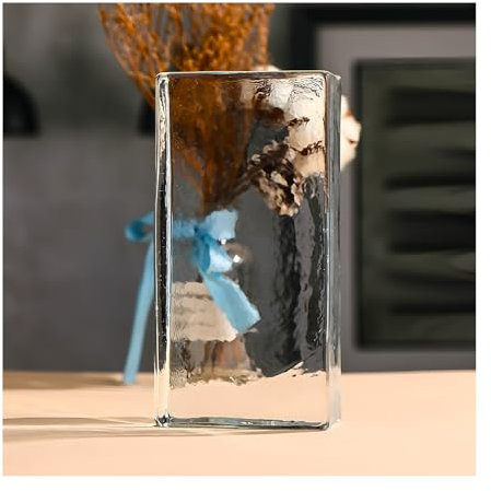 ZBORAVPIX High Transparency Clear Rectangular Glass Block, Crystal Glass Blocks 7.8x3.9x1.9in For House And Office Partitions(10pcs)